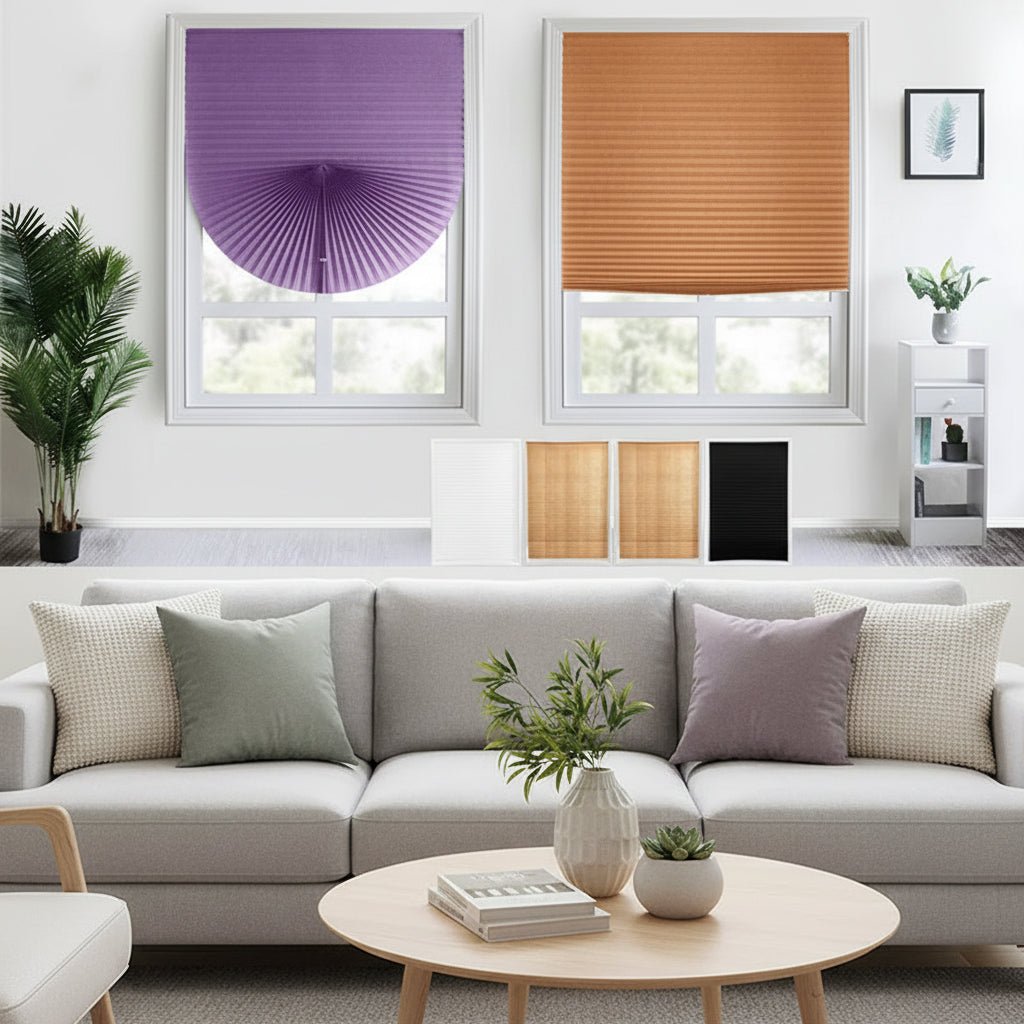 Self-Adhesive Pleated Blinds - Versatile Non-Woven Window Shades for Light Control and Privacy 0