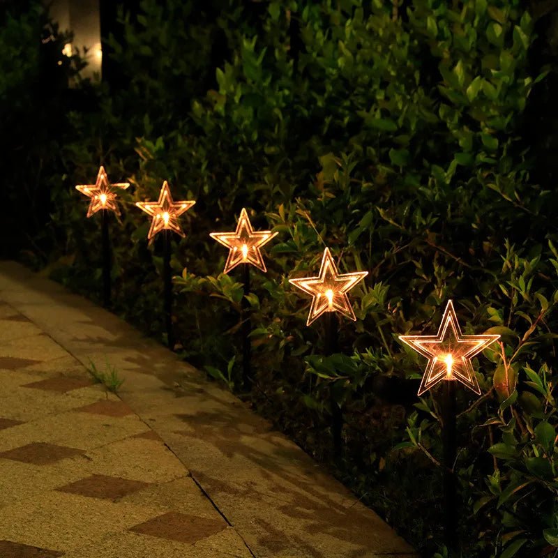 GLIMMERWAY – 10m LED Star Path Lights for Holiday Gardens