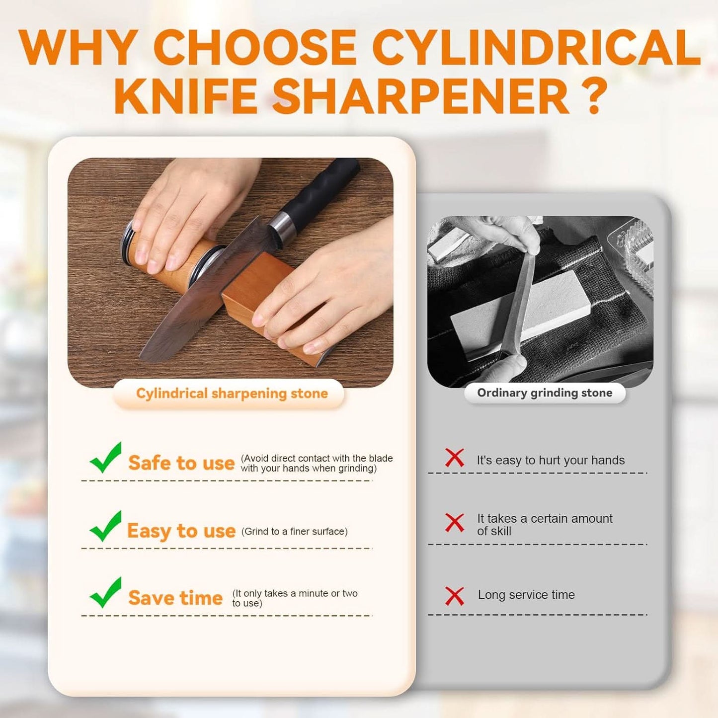 SharpEdge Pro - professional knife sharpener with diamond-coated grinding roller for precise sharpening 6