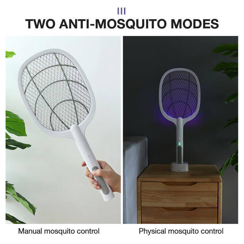 ShockLamp Electric Mosquito Swatter - 3000V USB Bug Zapper with Safety Mesh 4
