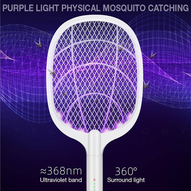 ShockLamp Electric Mosquito Swatter - 3000V USB Bug Zapper with Safety Mesh 6
