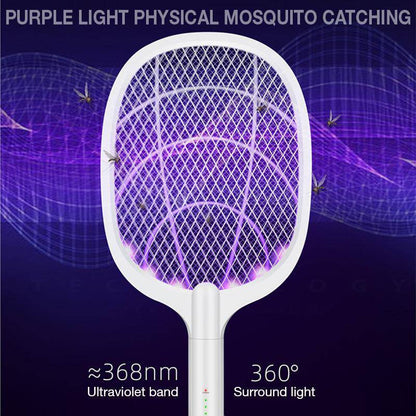 ShockLamp Electric Mosquito Swatter - 3000V USB Bug Zapper with Safety Mesh 6