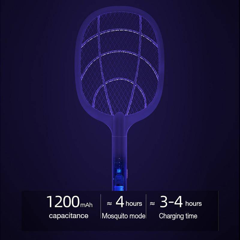 ShockLamp Electric Mosquito Swatter - 3000V USB Bug Zapper with Safety Mesh 7