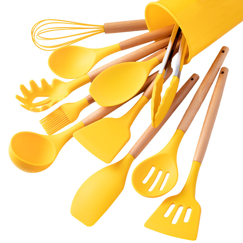 SilicoWare - 12-Piece Silicone Kitchen Utensil Set with Spatulas & Ladle 6