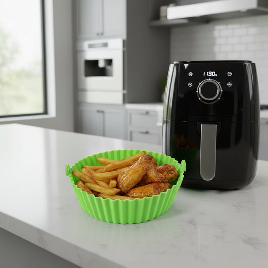 SILITRAY – Foldable Silicone Air Fryer Baking Tray with High-Temperature Resistance