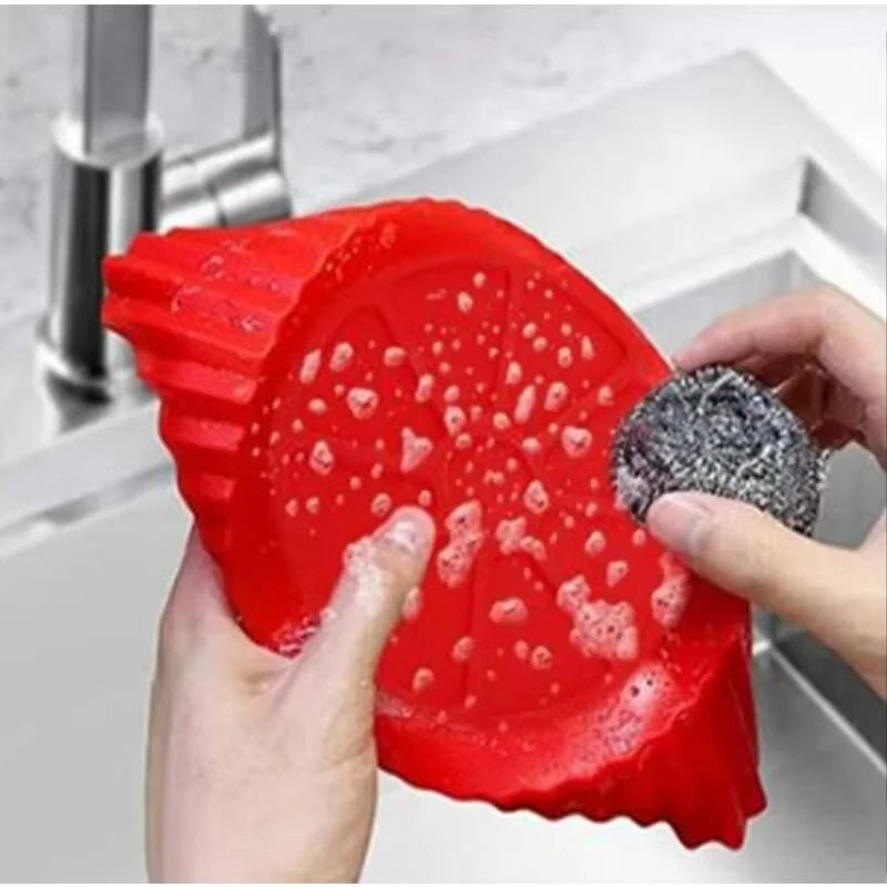 Silicone Air Fryer Baking Tray - High-Temperature Resistant & Foldable Design 5