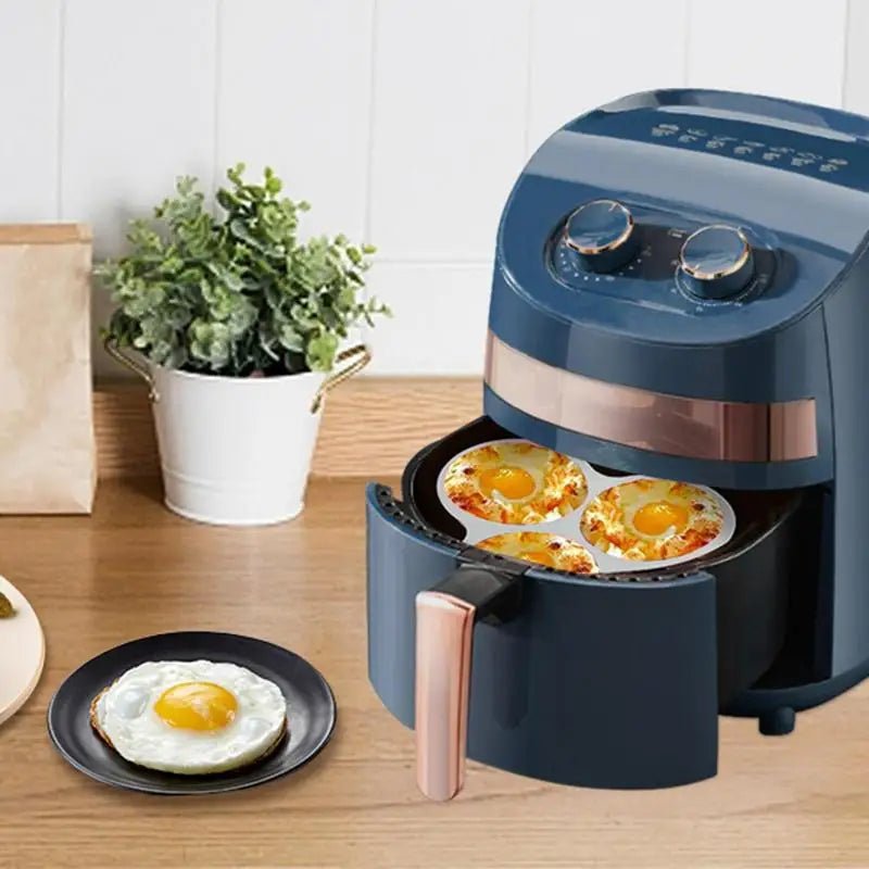Silicone Air Fryer Egg Mold - 3 Cavity Non-Stick Cooking Tool for Easy Breakfast 5
