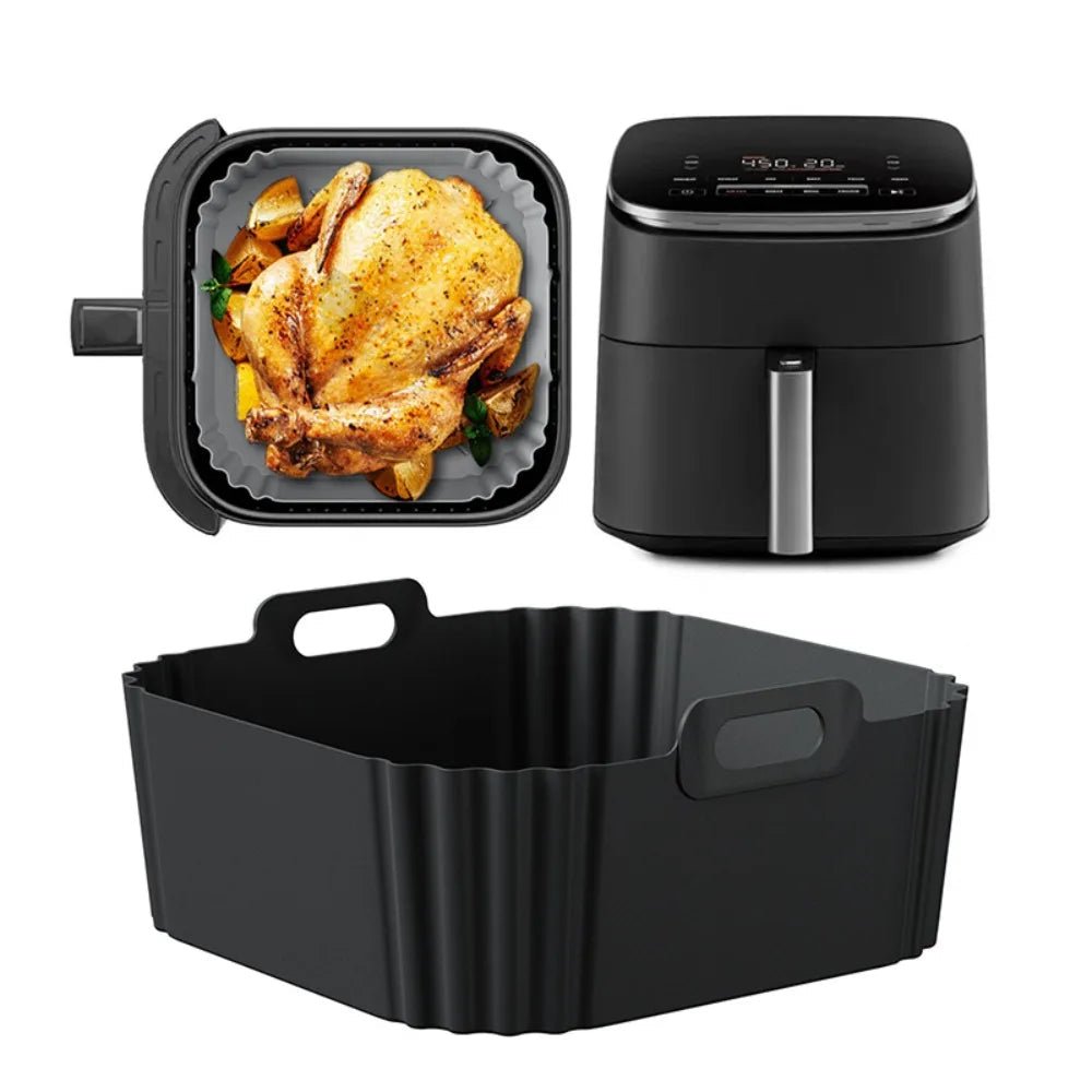 Silicone Air Fryer Liners - Reusable Non-Stick Basket for 5-8QT Fryers 2