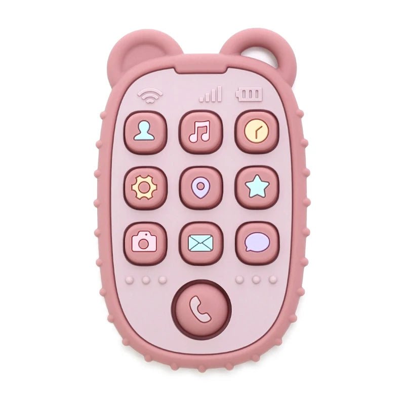 Silicone Baby Teether - Mobile Phone Shape Sensory Toy for Infants 11
