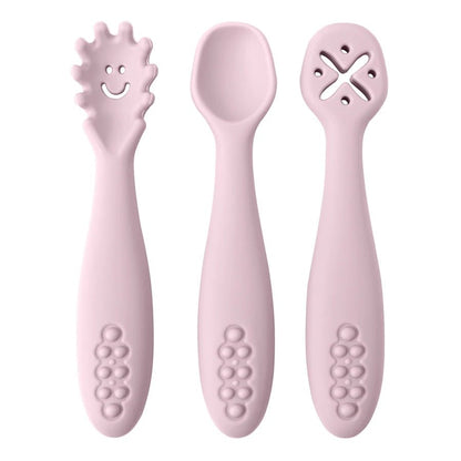 Silicone Baby Utensils Set - 3-Piece Soft Fork, Spoon & Knife for Toddlers 13