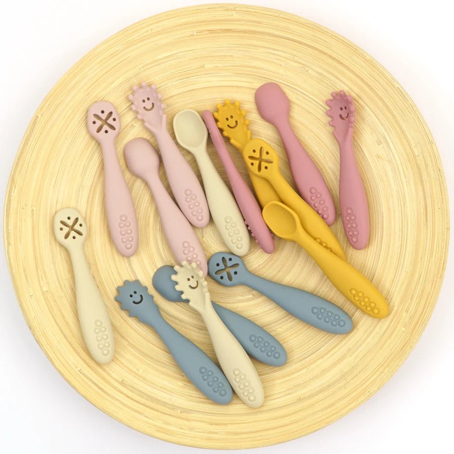 Silicone Baby Utensils Set - 3-Piece Soft Fork, Spoon & Knife for Toddlers 5