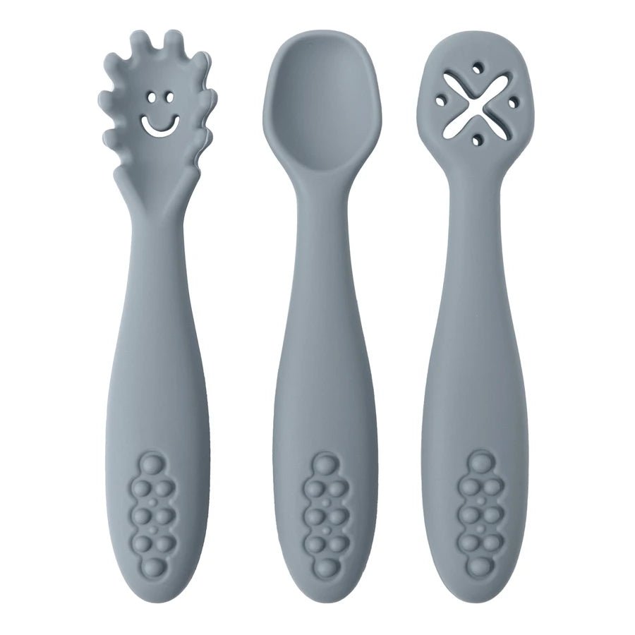 Silicone Baby Utensils Set - 3-Piece Soft Fork, Spoon & Knife for Toddlers 7