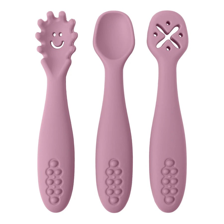 Silicone Baby Utensils Set - 3-Piece Soft Fork, Spoon & Knife for Toddlers 8