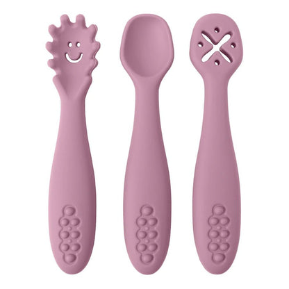 Silicone Baby Utensils Set - 3-Piece Soft Fork, Spoon & Knife for Toddlers 8