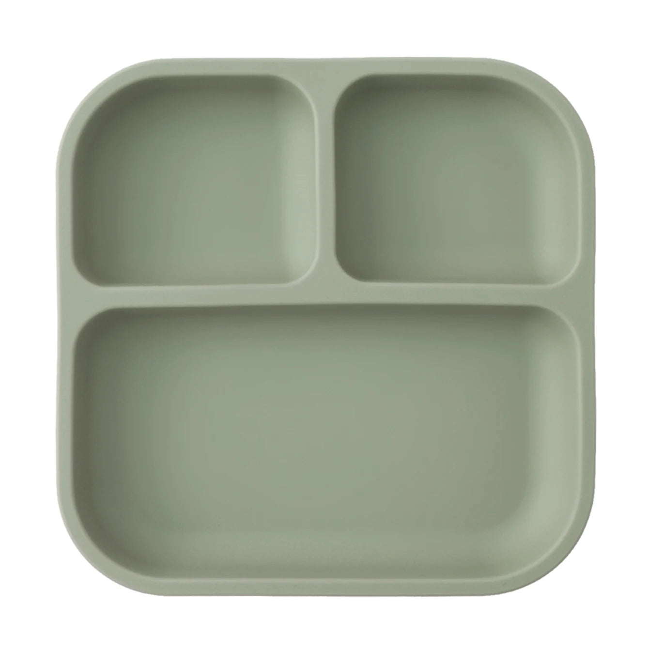 Silicone Divided Square Plate for Toddlers with Suction Base - BPA Free 6