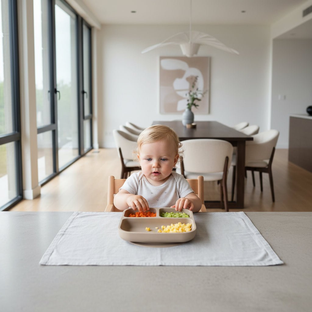 Silicone Divided Square Plate for Toddlers with Suction Base - BPA Free 7