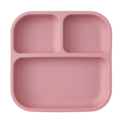 Silicone Divided Square Plate for Toddlers with Suction Base - BPA Free 8