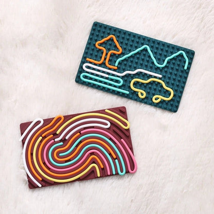 Silicone Sensory Activity Board for Kids - Tactile Development & Exploration 0