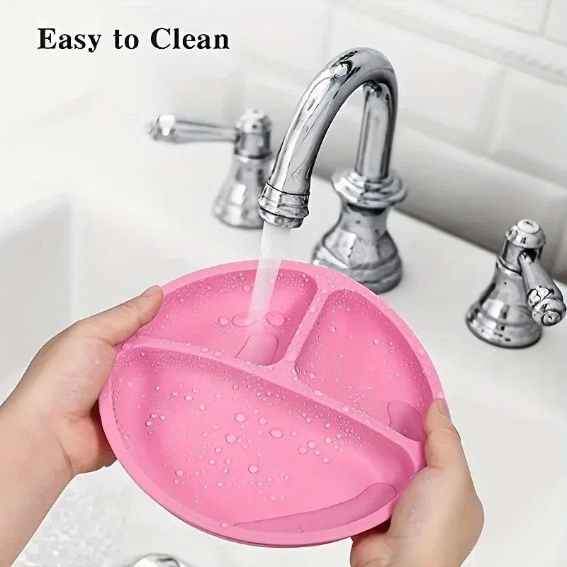 Silicone Suction Plate for Kids - BPA Free Toddler Dining Dish with Strong Suction Base 1