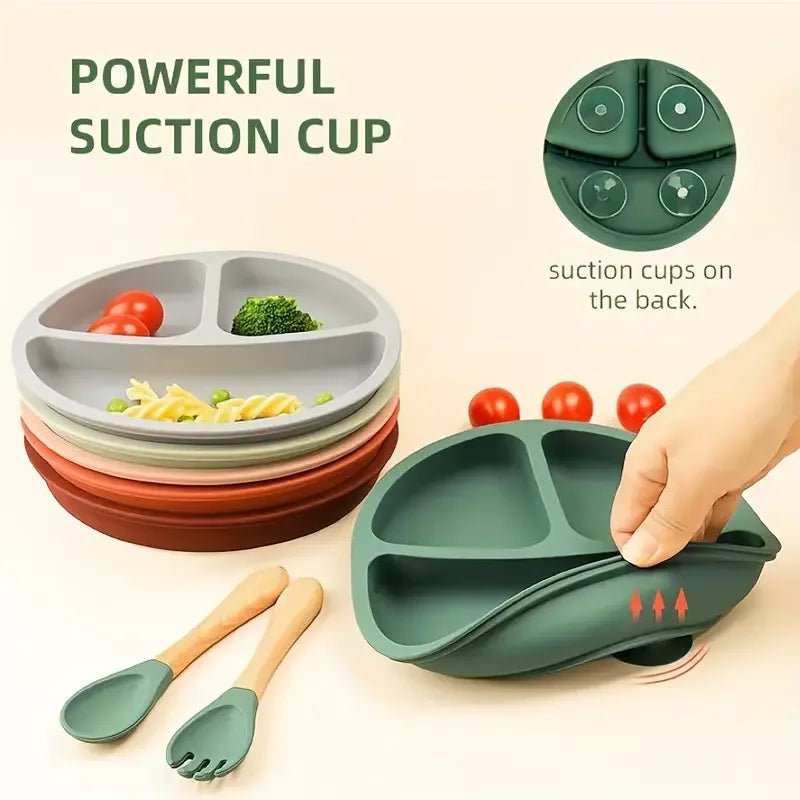Silicone Suction Plate for Kids - BPA Free Toddler Dining Dish with Strong Suction Base 2