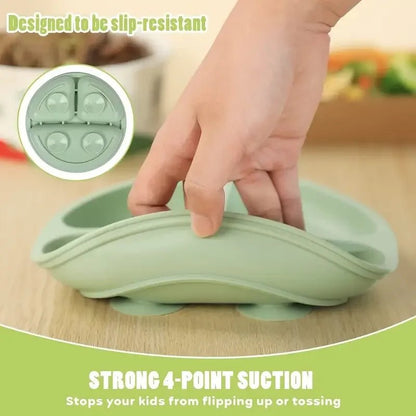 Silicone Suction Plate for Kids - BPA Free Toddler Dining Dish with Strong Suction Base 3