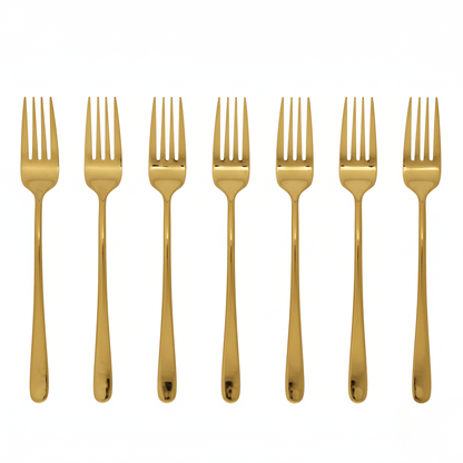 Silvéra – Elegant Dining Fork, Durable Plated Stainless Steel Utensil 8