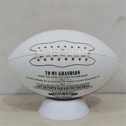 Size #9 PU Leather American Football - Durable, Machine Sewn for Adults & Clubs 3