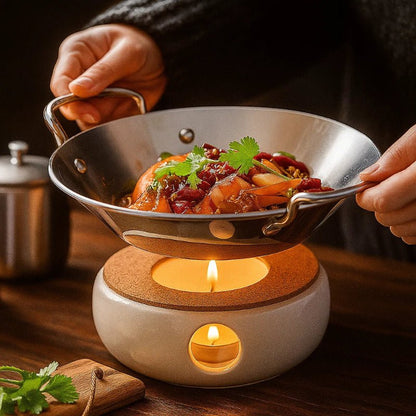 SizzleServe – Flat Stainless Steel Pan with Dual Fry Trays 2