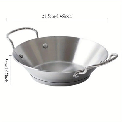 SizzleServe – Flat Stainless Steel Pan with Dual Fry Trays 4