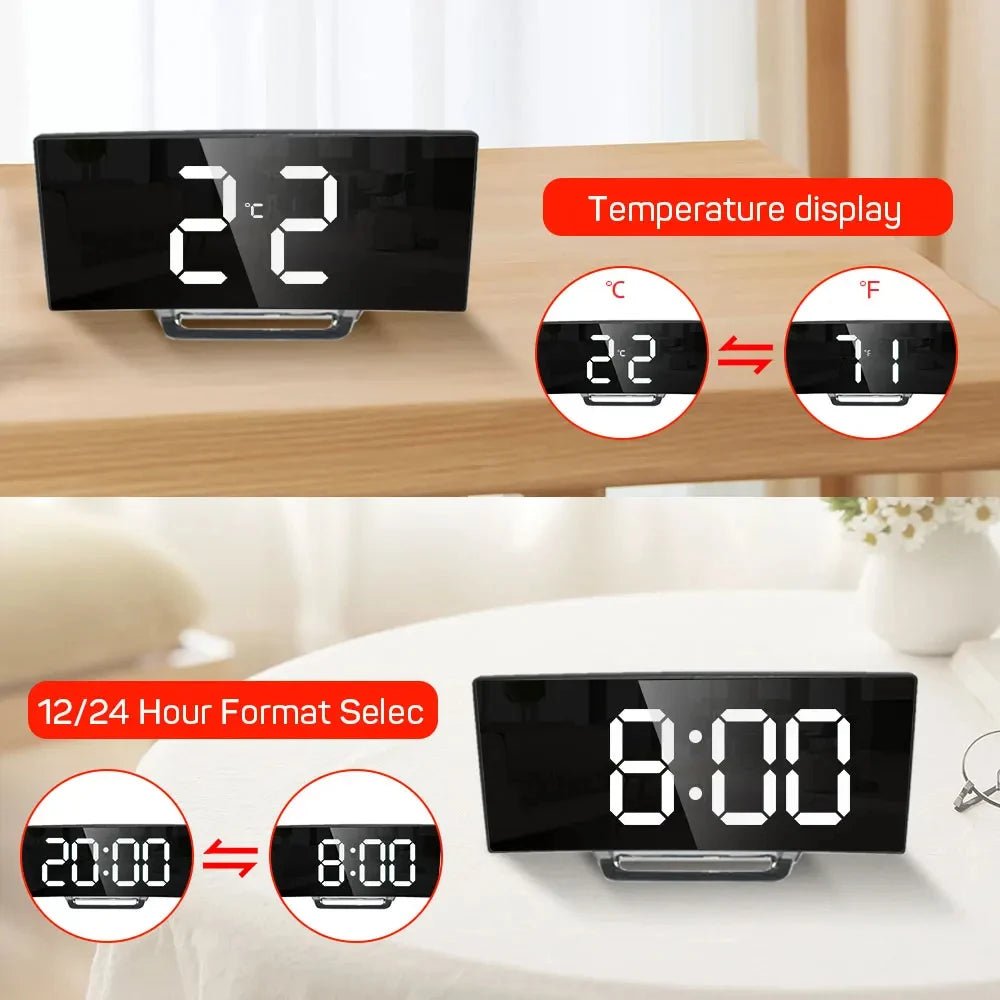 Sleek Digital Alarm Clock with Large LED Display & Noiseless Design 3