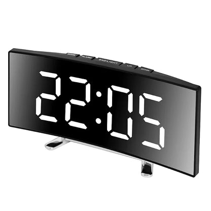 Sleek Digital Alarm Clock with Large LED Display & Noiseless Design 8