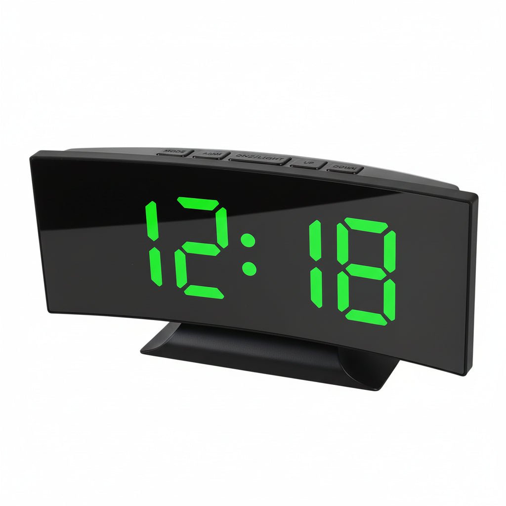 Sleek Digital Alarm Clock with Large LED Display & Noiseless Design 9