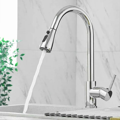 Sleek Modern Kitchen Faucet - High Arch Pull-Out Spout for Easy Access 2