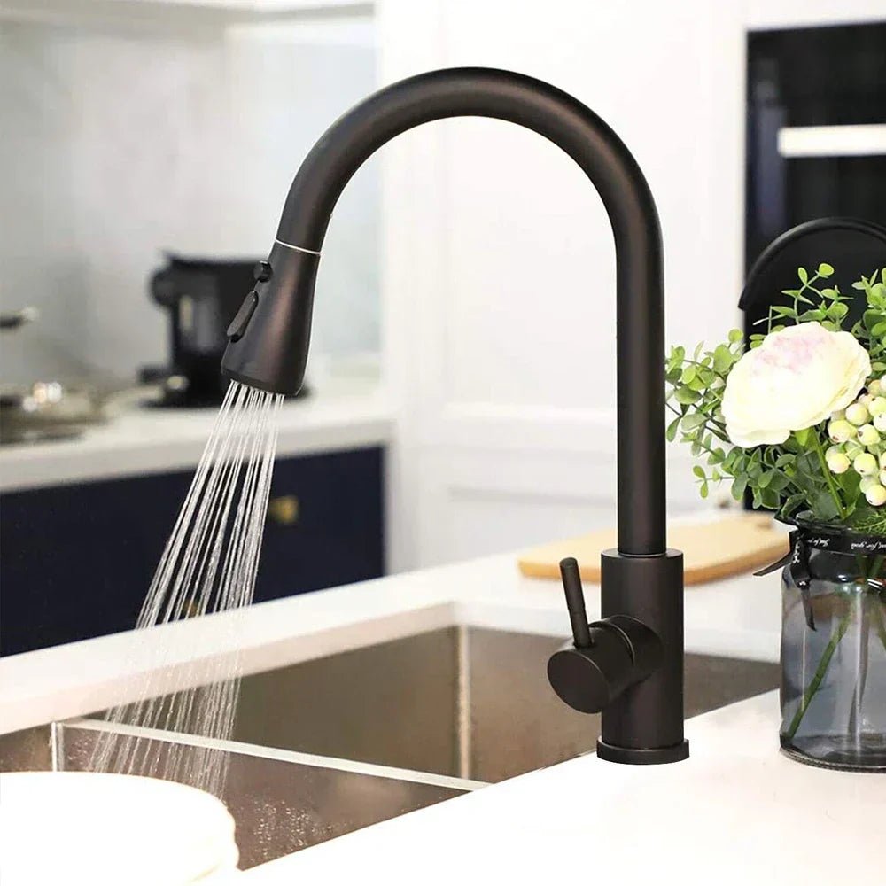 Sleek Modern Kitchen Faucet - High Arch Pull-Out Spout for Easy Access 4