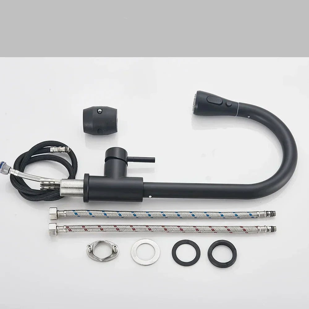 Sleek Modern Kitchen Faucet - High Arch Pull-Out Spout for Easy Access 6