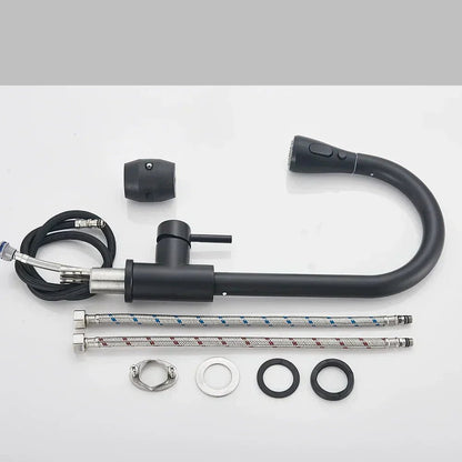 Sleek Modern Kitchen Faucet - High Arch Pull-Out Spout for Easy Access 6