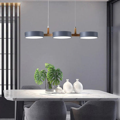 Sleek Nordic Pendant Lamp - Modern Metal Ceiling Light Fixture with Integrated LED 9
