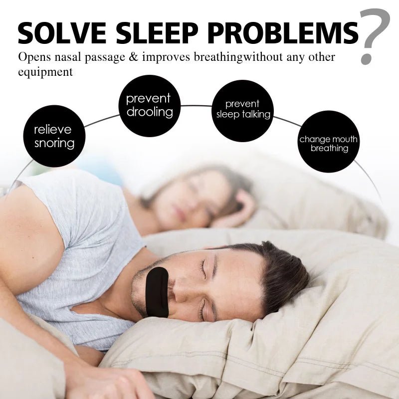 SleepWell - 100pcs Mouth Tape for Sleep, Anti-Snoring Solution, Nasal Breathing 2