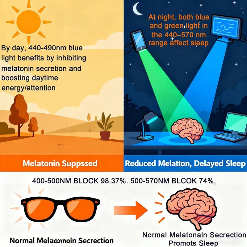 Sleep Savior - Red Lens Blue & Green Light Blocking Glasses for Restful Sleep 2