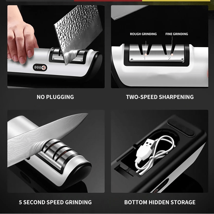 SmartSharp - Automatic Electric Knife Sharpener with 3-Speed Functionality 3