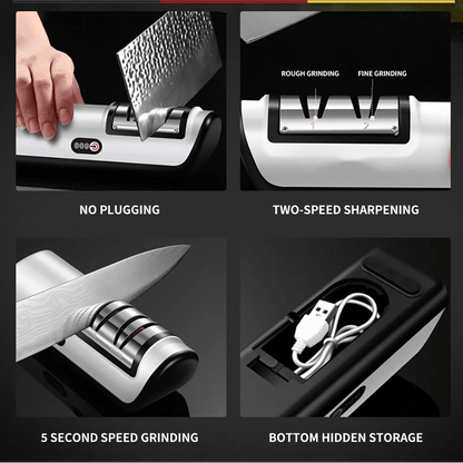 SmartSharp - Automatic Electric Knife Sharpener with 3-Speed Functionality 3