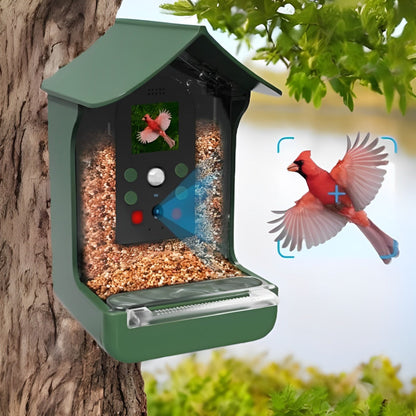 Smart Bird Feeder with 1080P HD Camera, PIR Motion Detection & Dual Troughs 0