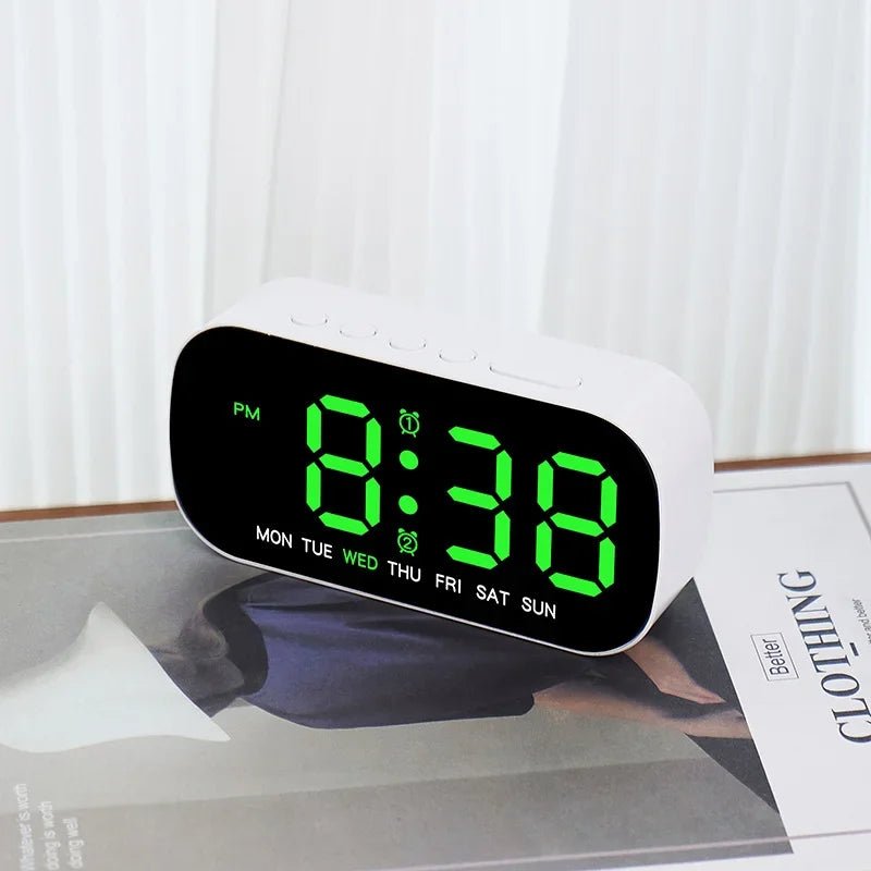 Smart LED Digital Alarm Clock with Dual Alarm, Temperature & Date Display 0