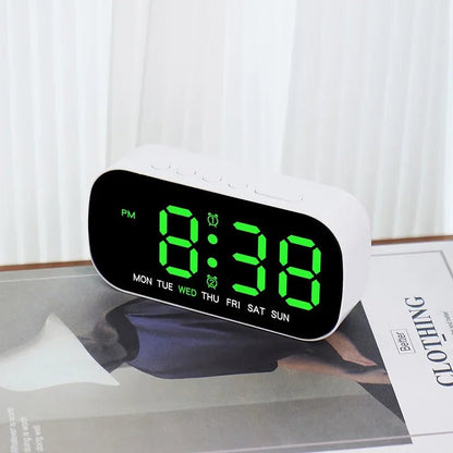 Smart LED Digital Alarm Clock with Dual Alarm, Temperature & Date Display 0