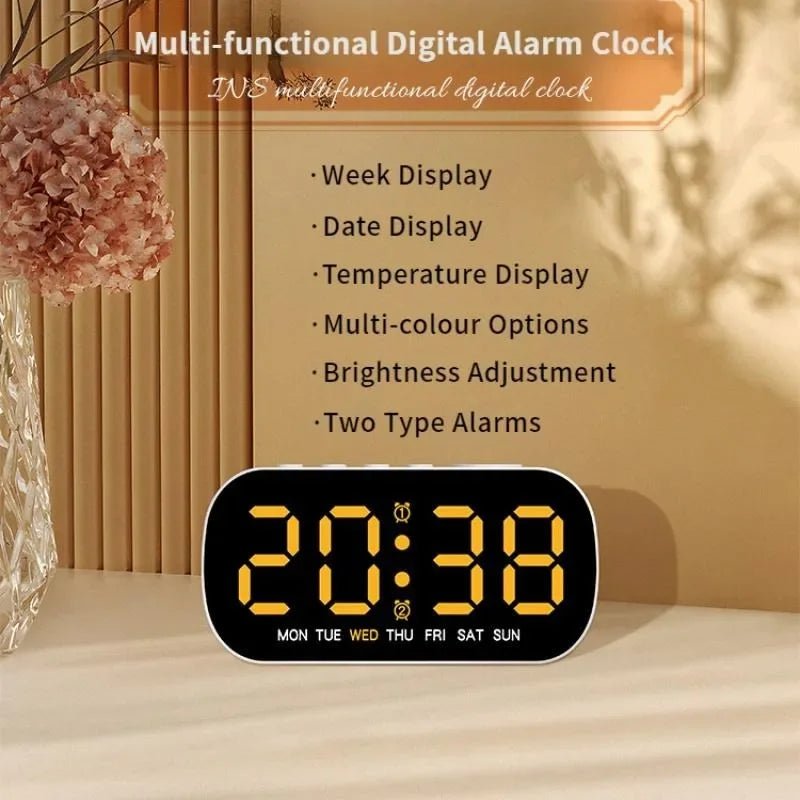 Smart LED Digital Alarm Clock with Dual Alarm, Temperature & Date Display 1