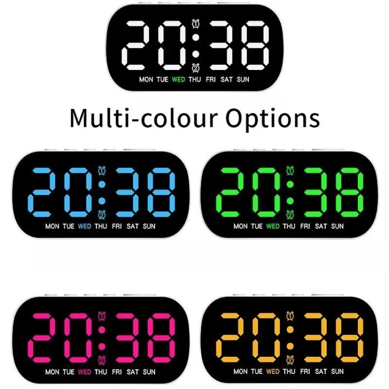 Smart LED Digital Alarm Clock with Dual Alarm, Temperature & Date Display 3