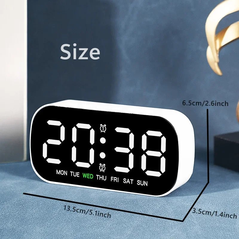 Smart LED Digital Alarm Clock with Dual Alarm, Temperature & Date Display 5