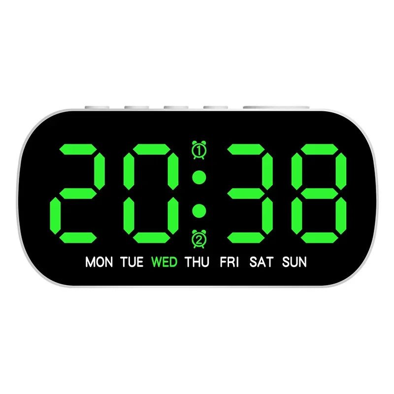 Smart LED Digital Alarm Clock with Dual Alarm, Temperature & Date Display 7