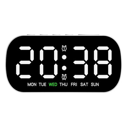 Smart LED Digital Alarm Clock with Dual Alarm, Temperature & Date Display 9