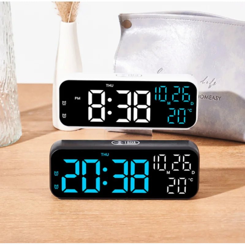 Smart LED Digital Alarm Clock with Temperature Display and Voice Control 1